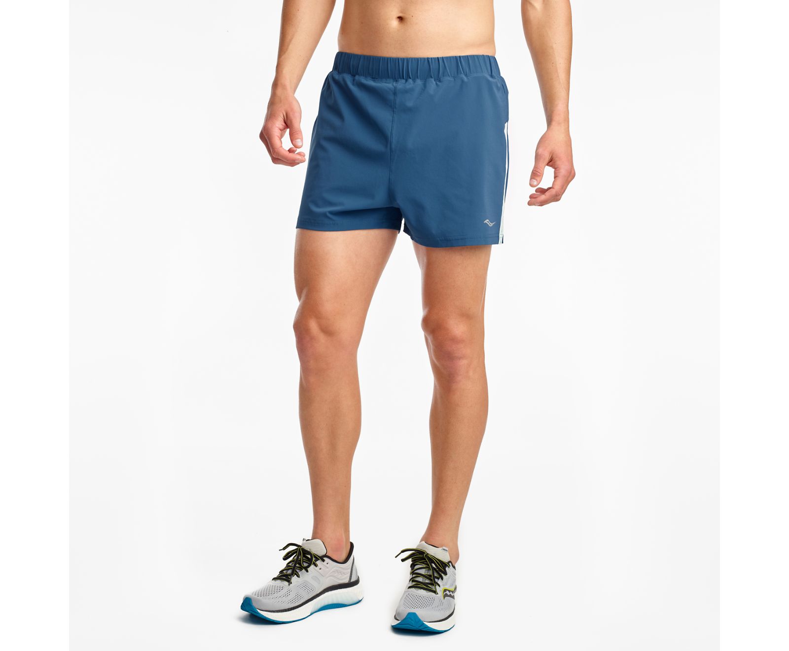 Saucony Outpace 3" Men's Shorts Blue | Canada 649NWYB